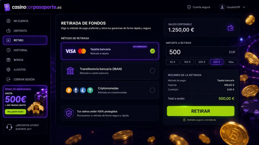 Pantalla de caja con una retirada en euros tras verificar la cuenta